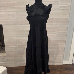 Hill House Nap Black Ruffle Dress